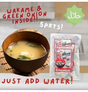 Marukome Instant Wakame Miso Soup (Halal) 5PKTS